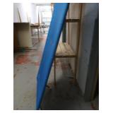 MILITARY SLEEP COTT AND WOODEN SHELF