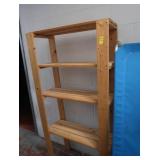 MILITARY SLEEP COTT AND WOODEN SHELF