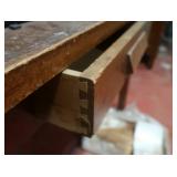 WOODEN TABLE WITH DRAWER WITH MYSTERY ITEMS