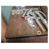 WOODEN TABLE WITH DRAWER WITH MYSTERY ITEMS