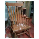 OVERSIZED WOODEN ROCKING CHAIR