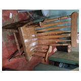 OVERSIZED WOODEN ROCKING CHAIR