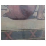HISTORIC ANTIQUE  3~PANEL MURAL OVER 10 FEET LONG "BLASHFIELD / SIMMONS / WALKER"