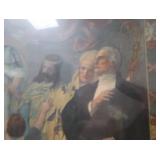 HISTORIC ANTIQUE  3~PANEL MURAL OVER 10 FEET LONG "BLASHFIELD / SIMMONS / WALKER"
