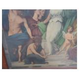 HISTORIC ANTIQUE  3~PANEL MURAL OVER 10 FEET LONG "BLASHFIELD / SIMMONS / WALKER"