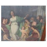 HISTORIC ANTIQUE  3~PANEL MURAL OVER 10 FEET LONG "BLASHFIELD / SIMMONS / WALKER"