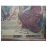 HISTORIC ANTIQUE  3~PANEL MURAL OVER 10 FEET LONG "BLASHFIELD / SIMMONS / WALKER"