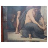 HISTORIC ANTIQUE  3~PANEL MURAL OVER 10 FEET LONG "BLASHFIELD / SIMMONS / WALKER"