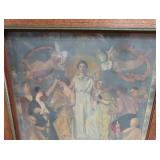 HISTORIC ANTIQUE  3~PANEL MURAL OVER 10 FEET LONG "BLASHFIELD / SIMMONS / WALKER"