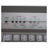 METAL ROLLY CART WITH TYPER, PHONE AND DVD/VHS PLAYER