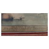 HISTORIC ANTIQUE  3~PANEL MURAL OVER 10 FEET LONG "BLASHFIELD / SIMMONS / WALKER"