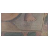HISTORIC ANTIQUE  3~PANEL MURAL OVER 10 FEET LONG "BLASHFIELD / SIMMONS / WALKER"