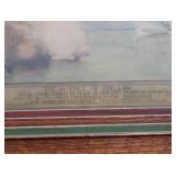HISTORIC ANTIQUE  3~PANEL MURAL OVER 10 FEET LONG "BLASHFIELD / SIMMONS / WALKER"