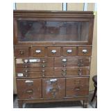 "SHAW-WALKER" WOODEN STACKING  LIBRARY FILE CABINET