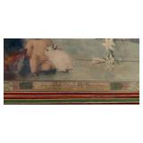 HISTORIC ANTIQUE  3~PANEL MURAL OVER 10 FEET LONG "BLASHFIELD / SIMMONS / WALKER"