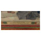 HISTORIC ANTIQUE  3~PANEL MURAL OVER 10 FEET LONG "BLASHFIELD / SIMMONS / WALKER"