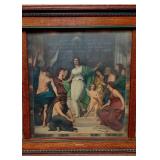 HISTORIC ANTIQUE  3~PANEL MURAL OVER 10 FEET LONG "BLASHFIELD / SIMMONS / WALKER"