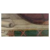 HISTORIC ANTIQUE  3~PANEL MURAL OVER 10 FEET LONG "BLASHFIELD / SIMMONS / WALKER"