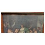 HISTORIC ANTIQUE  3~PANEL MURAL OVER 10 FEET LONG "BLASHFIELD / SIMMONS / WALKER"