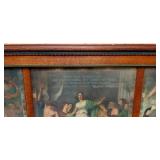 HISTORIC ANTIQUE  3~PANEL MURAL OVER 10 FEET LONG "BLASHFIELD / SIMMONS / WALKER"