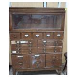 "SHAW-WALKER" WOODEN STACKING  LIBRARY FILE CABINET