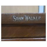 "SHAW-WALKER" WOODEN STACKING  LIBRARY FILE CABINET