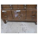 "SHAW-WALKER" WOODEN STACKING  LIBRARY FILE CABINET