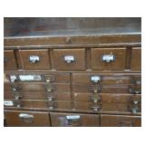 "SHAW-WALKER" WOODEN STACKING  LIBRARY FILE CABINET