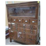 "SHAW-WALKER" WOODEN STACKING  LIBRARY FILE CABINET