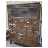 "SHAW-WALKER" WOODEN STACKING  LIBRARY FILE CABINET