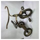 Vintage Child’s Tricycle With Spoked Wheels and Spring Seat