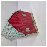 Vintage Tin Litho Springfield Farms Barn Toy Building