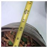 Vintage Toy Lincoln Log Style Building Pieces with Barrel