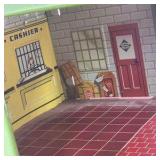 Vintage Tin Litho Freight Terminal Train Station Building