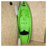 Green Sit-On-Top Kayak with Paddle