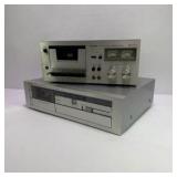 Lot of 2 Vintage Stereo Cassette Decks Sankyo STD-1750 and Yamaha Natural Sound