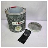 Vintage Igloo Galvanized Metal Water Cooler Drink Dispenser With Lid and Paperwork