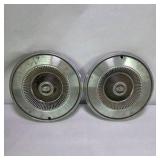 Pair of Vintage Cadillac Wheel Covers Hubcaps Turbine Style