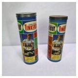 Lot of 2 Vintage Tinkertoy Building Sets with Tubes