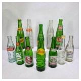 Lot of Vintage Soda Bottles 7UP Squirt Nesbitt’s Like Vernor’s Coca-Cola