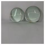 Pair of Round Convex Glass Lenses