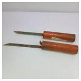 Vintage Metal Fish Rod Holder Bank Spike Lot of 2