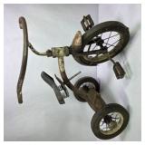 Vintage Child’s Tricycle With Spoked Wheels and Spring Seat