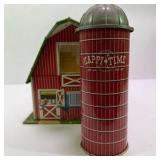 Vintage Marx Modern Farm Set with Barn, Silo, Animals, and Box