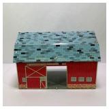 Vintage Rolling Acres Farm Tin Litho Barn Toy Building