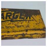 Vintage Wincharger Metal Tail Fin Sign Made in Sioux City Iowa