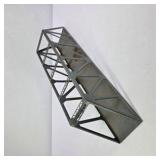 Vintage Gray Metal Model Train Truss Bridge Section