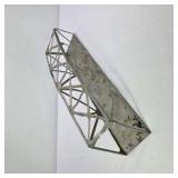 Vintage Silver Metal Model Train Truss Bridge Section