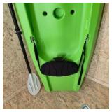 Green Sit-On-Top Kayak with Paddle