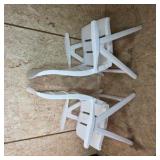 Pair of White Folding Patio Chairs